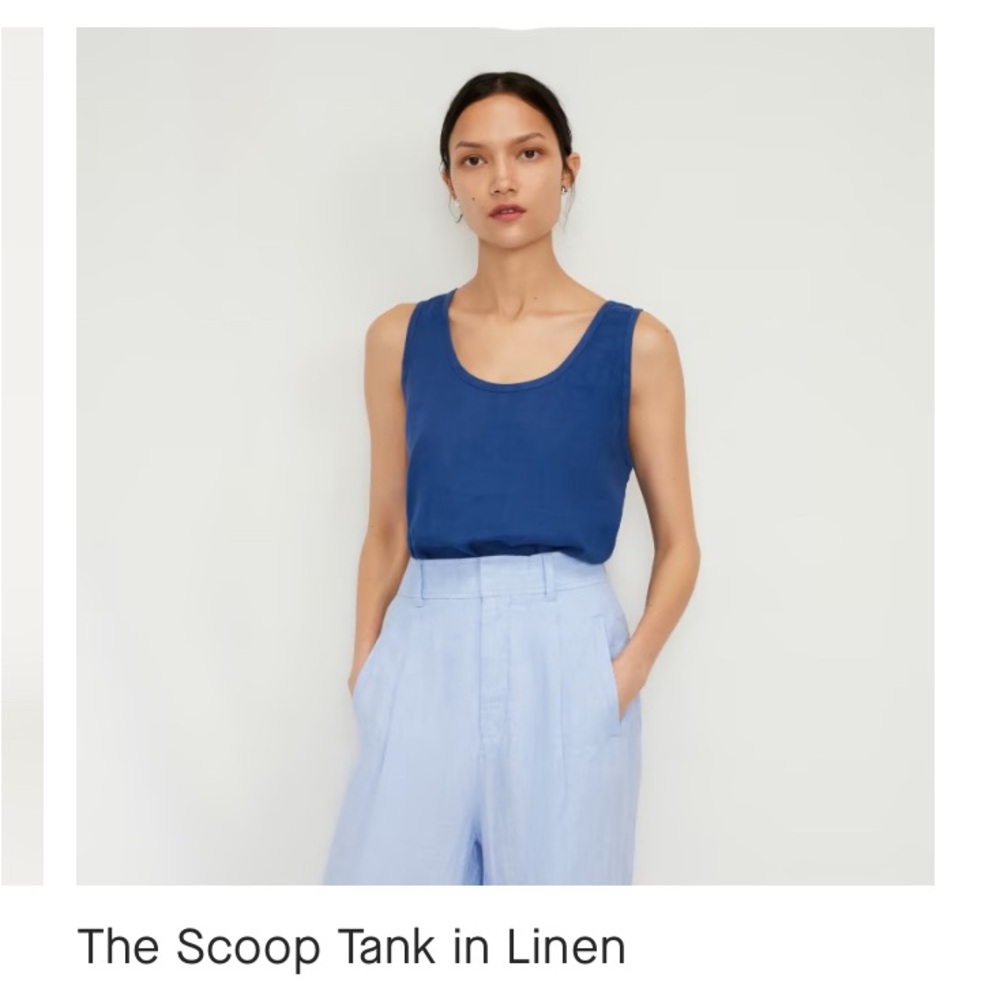 Everlane Scoop Tank in Linen 6